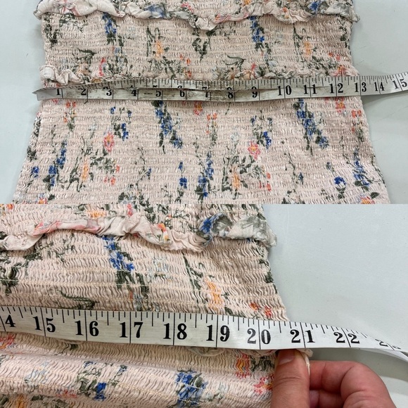 Saylor Althea Floral Smocked Midi Dress Cream - Picture 7 of 14